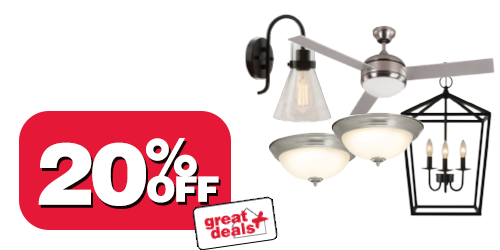 20% off all interior lighting