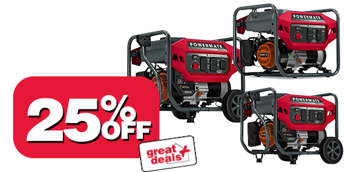 25% Off select generators