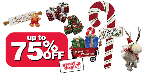 up to 75% off holiday clearance