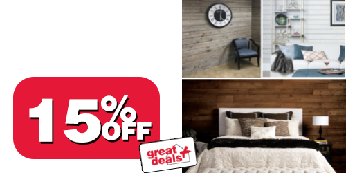 15% off paneling & wall planking