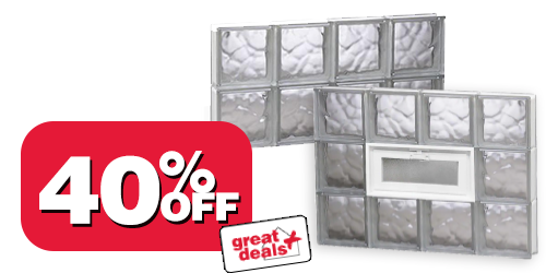 40% off glass block windows